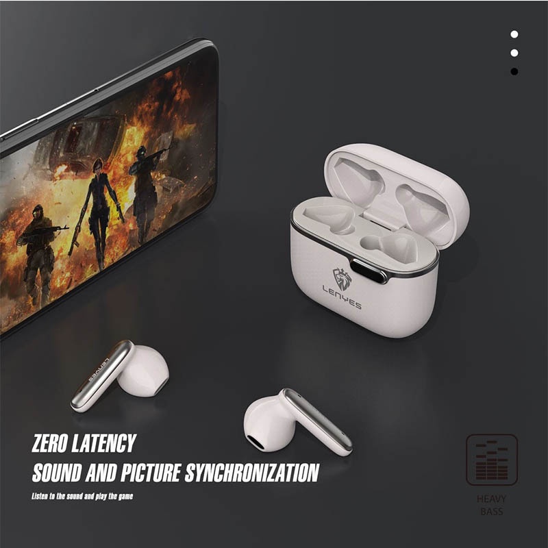 Headset Wireless Earphone Lenyes AIR 46 TWS Classic Rock Bluetooth 5.1 Earbuds Hifi Stereo Heavy Bass