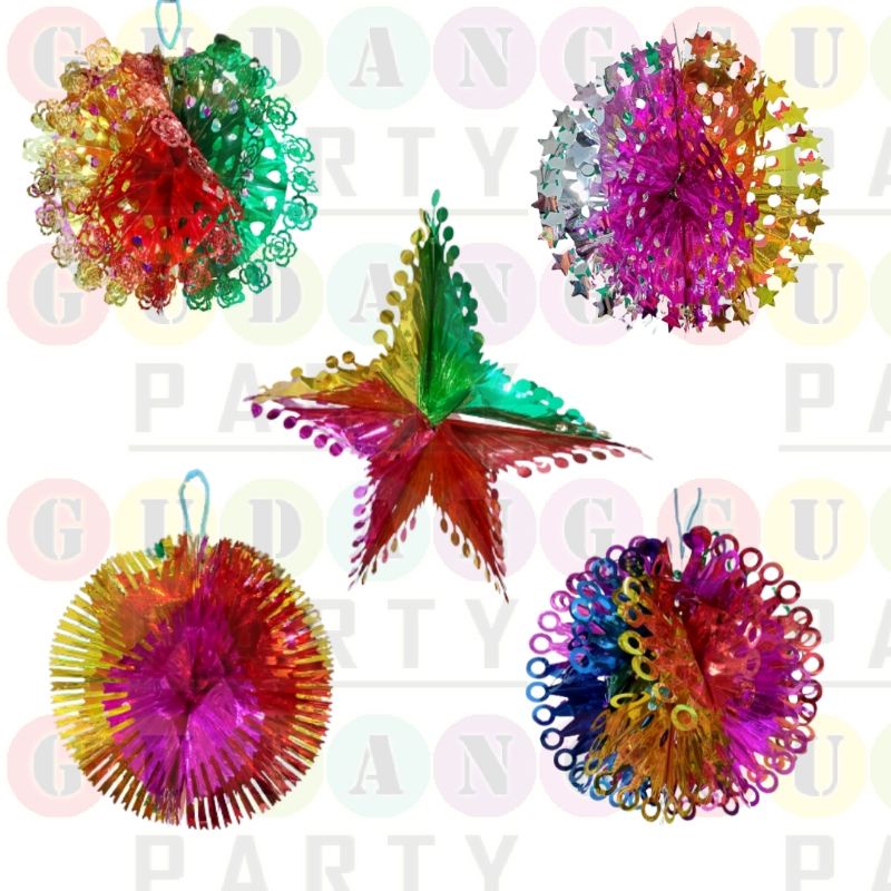 Lampion Bulat/Lampion Garlan/Lampion ultah/Lampion Natal/Hiasan Dekorasi