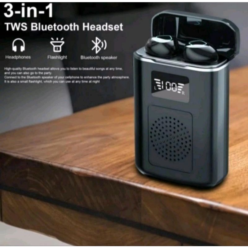 TWS M6 Earphone Wireless Speaker Stereo Headset Bluetooth Sentuh Mic