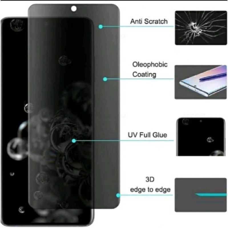 Tempered Glass Spy Anti Gores Matte Privacy Full Layar Premium