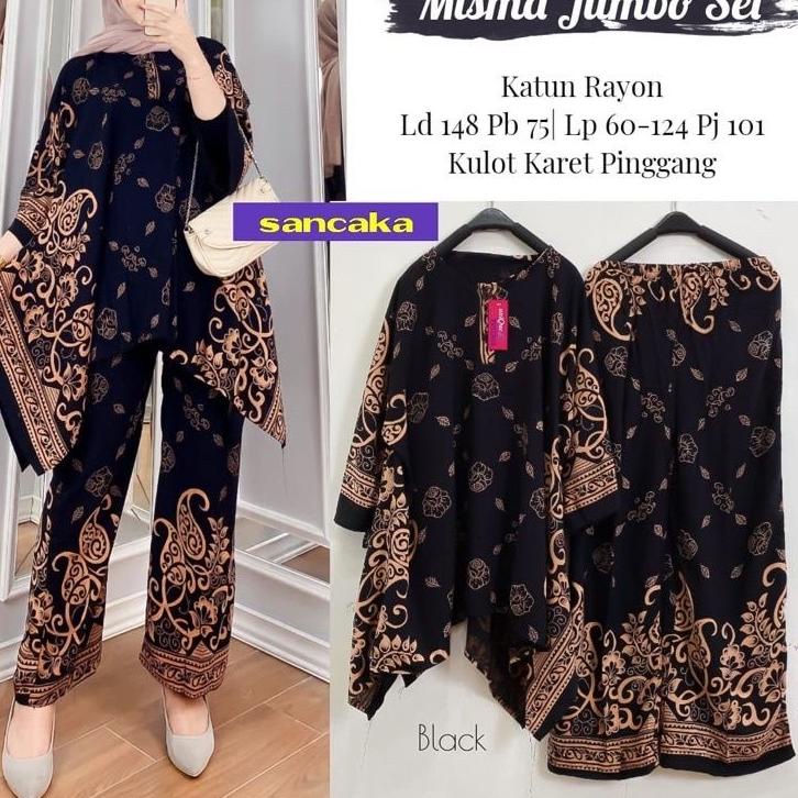 Langsung Atc Setelan Tie Dye  Setelan Misma Jumbo Set by Sancaka Set Rayon Lengan Panjang Aik Big Se