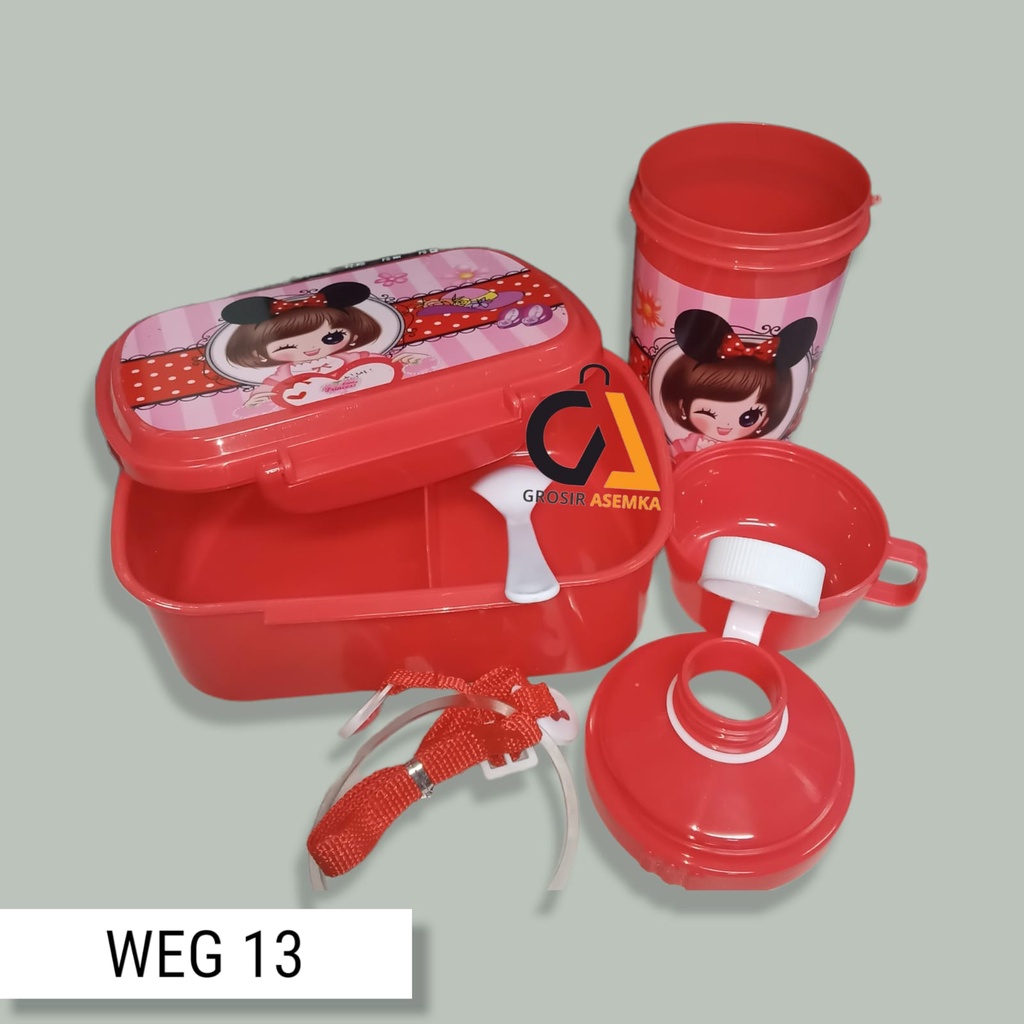 Kotak BEKAL Tempat MAKAN ANAK MOTIF KARAKTER Lucu BPA FREE