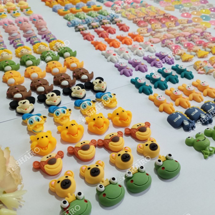 Kerajinan (100 Pcs) Clay Resin Bandul Untuk Hiasan Strapmasker Kalung Gelang