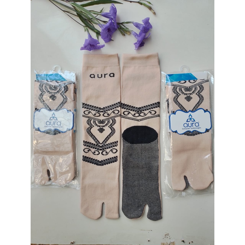AURA kaos kaki jempol motif - kaos kaki jari motif - kaos kaki muslimah motif