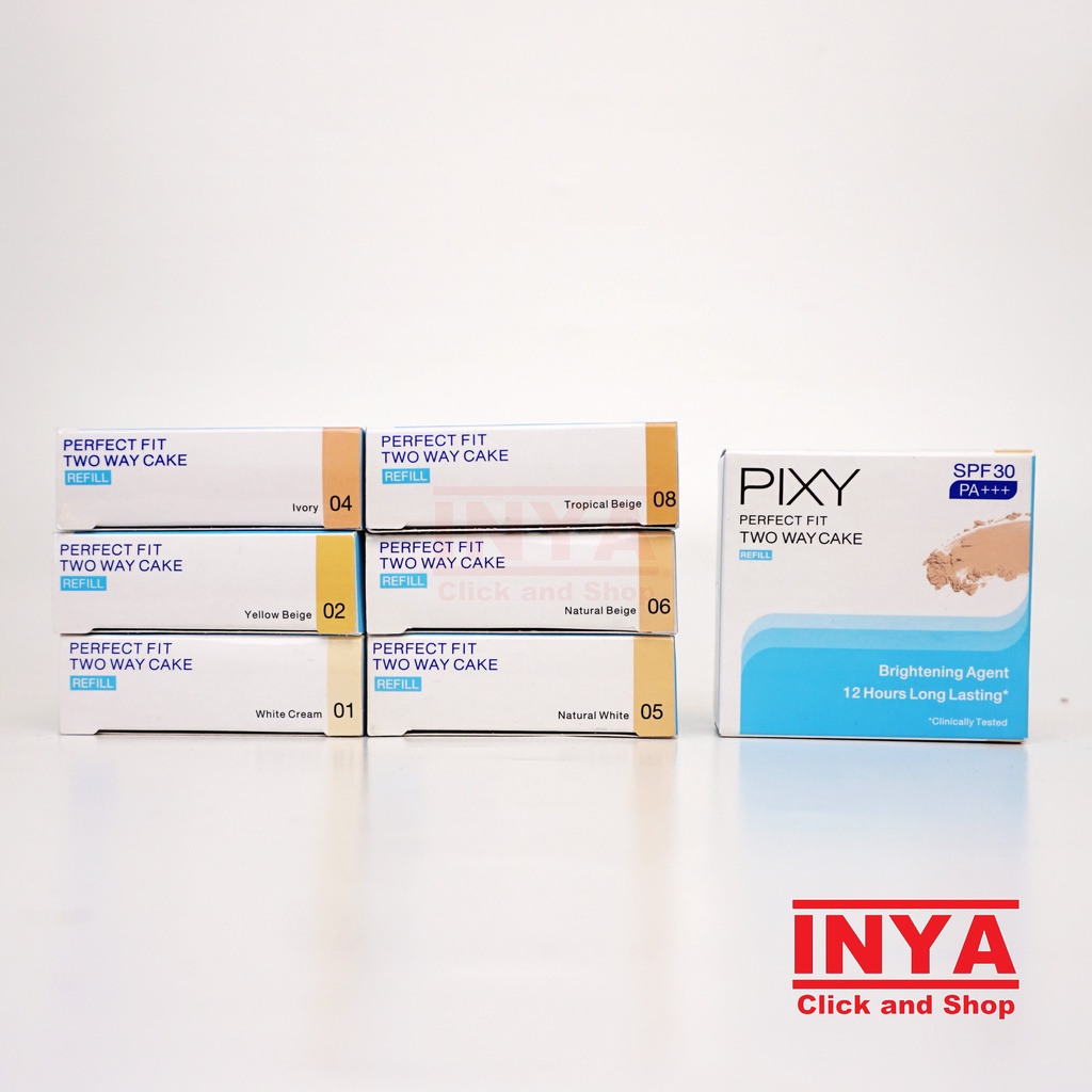 PIXY TWO WAY CAKE PERFECT FIT REFILL 06 NATURAL BEIGE 12.2gr - Bedak Padat - Compact Powder