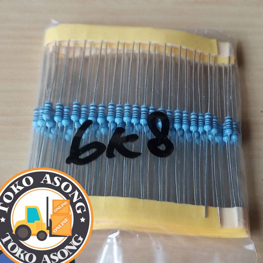 Resistor 6k8 Metalfilm 1% 1/4 Watt 6.8 kilo ohm Resistor