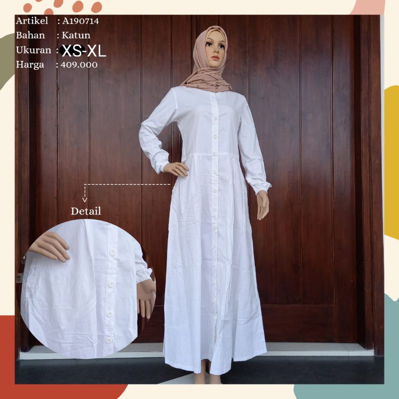 DANNIS GAMIS IHROM/PUTIH ABAYA DEWASA TERBARU/GAMIS PUTIH