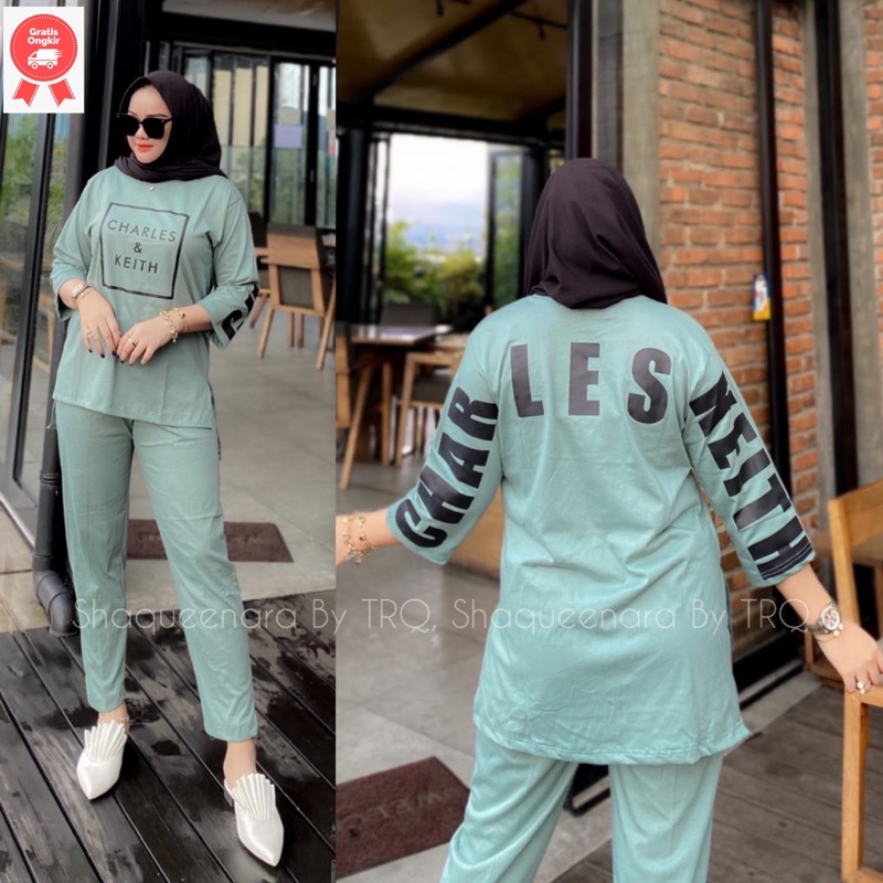 setelan celana shaqueenara/shaqueenara/set cel shaqueenara/set celana new oz/set cel new oz/new oz/t