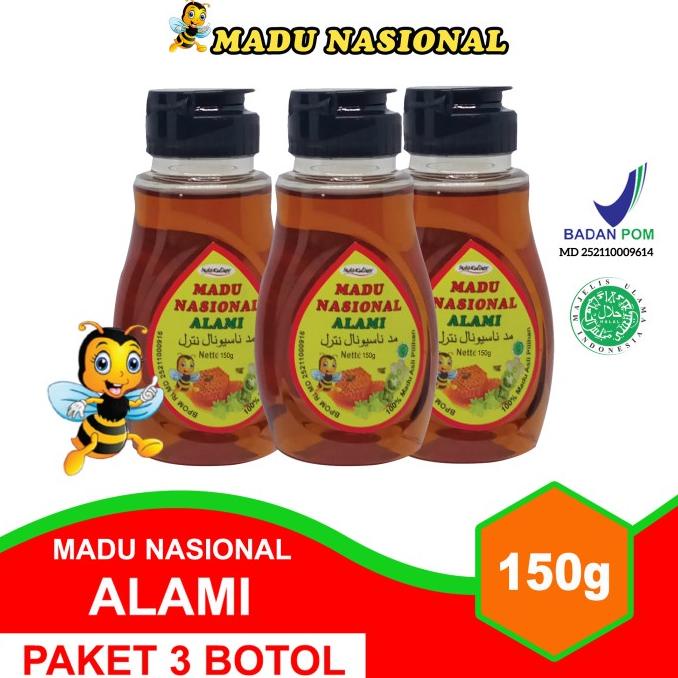 

[COD] Madu Nasional Alami 150 Gram ASLI Madu Sidr + Hutan Kalimantan 3 Botol [COD]