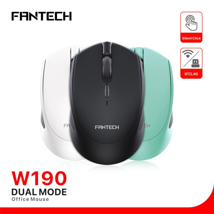 Fantech W190 Wireless Bluetooth Mouse Dual Mode Silent Click