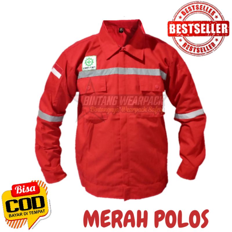 Baju safety lengan panjang/wearpack safety kerja pria/Wearpack safety /seragam tambang/baju proyek/k