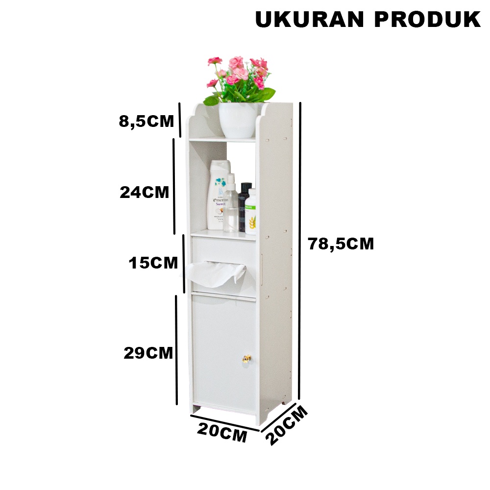 Lemari Penyimpanan Portable Minimalis Serbaguna MDF - LC067