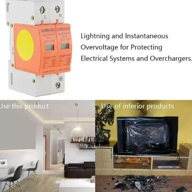 SPD Surge Protective Device Ac Protector Arrester Arester MCB Din Rail