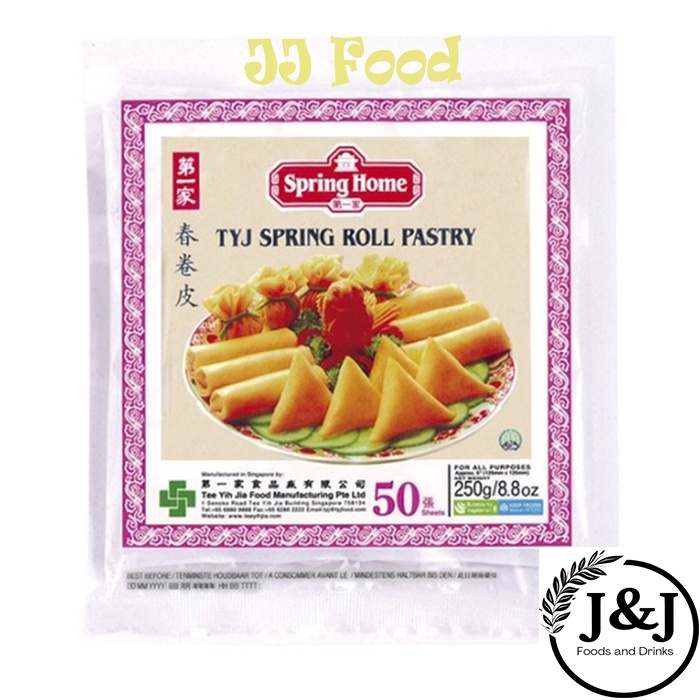 

TYJ Spring Roll Pastry 5inch (Kulit Pangsit) 50 Lembar 250Gr