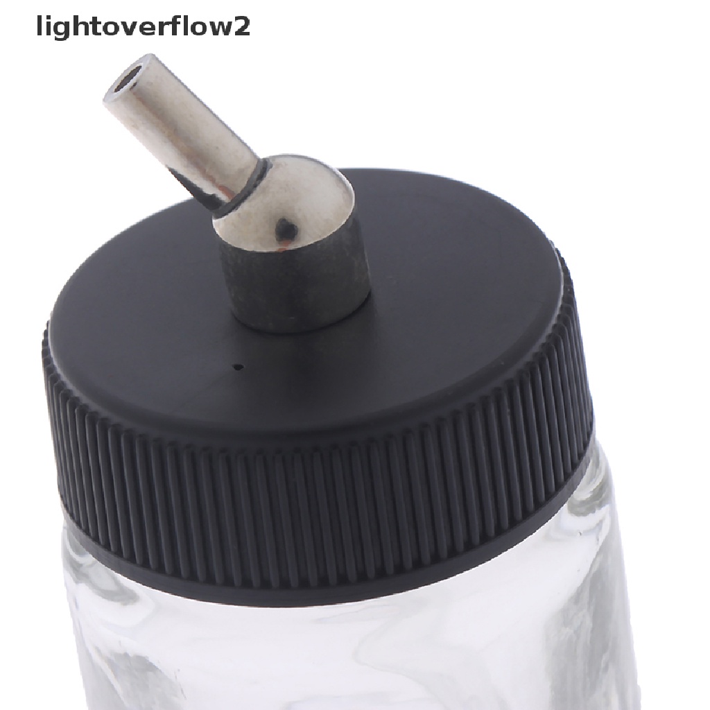 (lightoverflow2) Botol Kaca Airbrush 22CC Dengan Tutup Hisap Untuk Nail Art (ID)