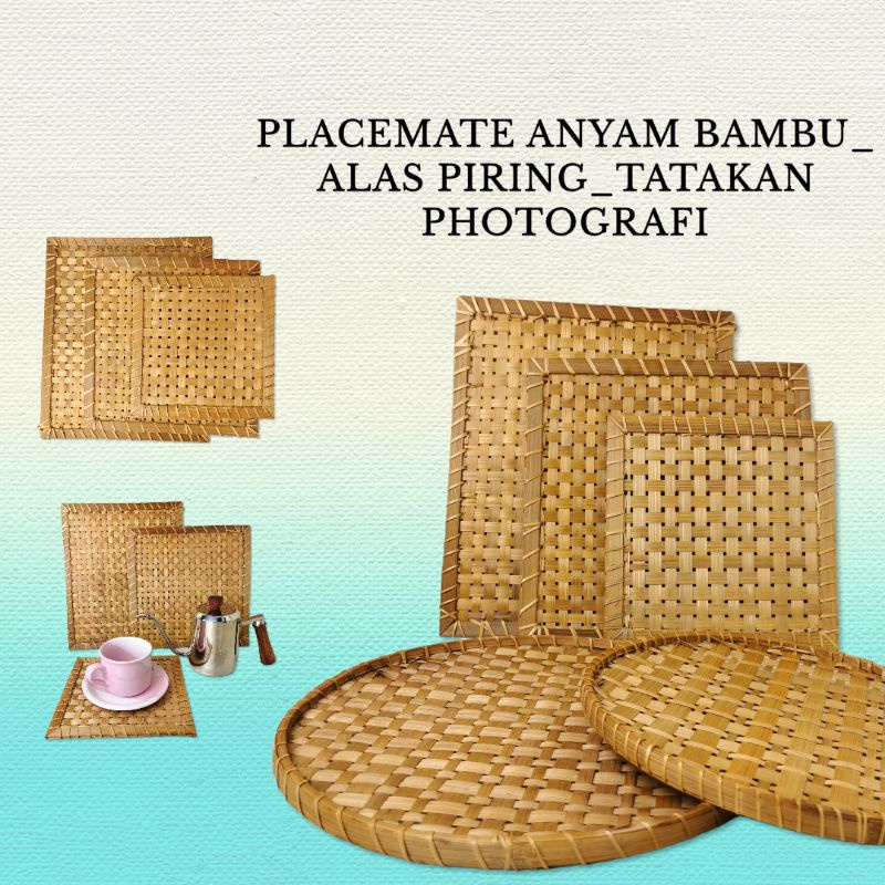 Placemate Bambu / Alas Piring Gelas / Tatakan Photography