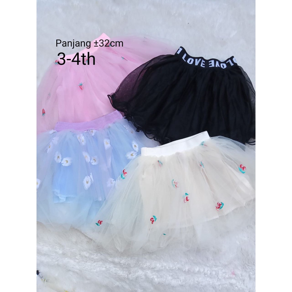 Rok tutu (import, kain tile halus lembut tidak kaku)