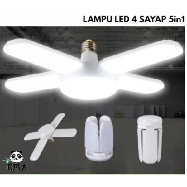 Lampu Bohlam 4 Sayap LED Bulb 4 Sayap 5 in 1 28 Watt