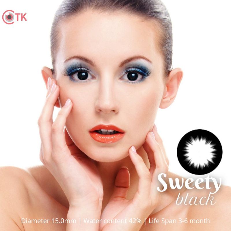 Softlens SWEETY 15 MM BLACK MINUS -0.50 S.D -6.00 by CTK