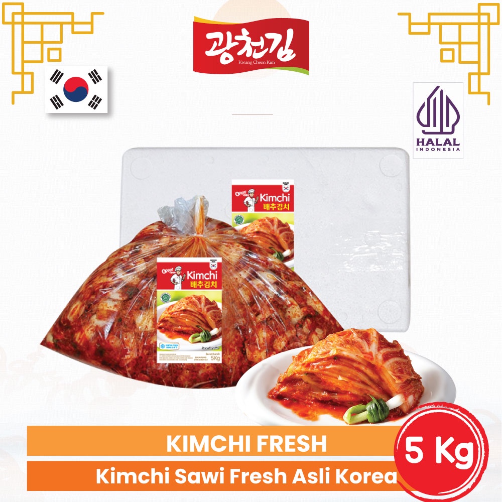 

KIMCHI Sawi Fresh / Kimchi Halal / Kimchi Korea 5Kg- Makanan Korea