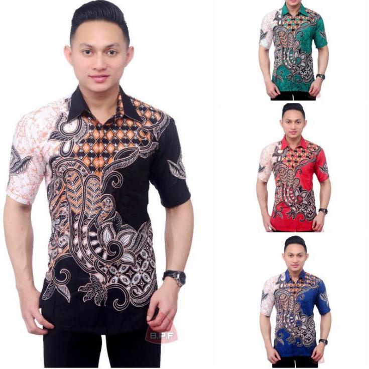 SIZE M L XL XXL Batik HRB026 Kenongo Hem Pendek Padi M L XL Batik Pria MURAHL [IDI.18Oc22ĸ]