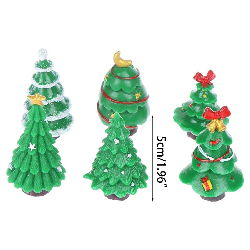 Zzz 24pcs / Set Miniatur Snowman / Rusa Natal Bahan Resin Untuk Dekorasi Taman Mini / Rumah Boneka DIY