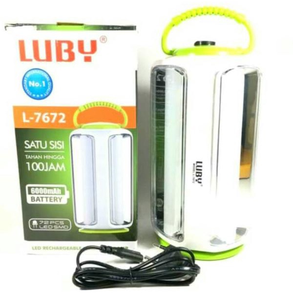 Stok Terbaru Lampu Emergency Lentera Luby L7672  72 LED SMD