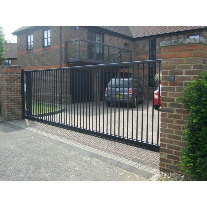 pagar besi galvanis minimalis dengan model dorong