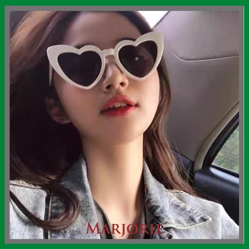 Fashion Wanita Wajah Besar Retro Cinta Kacamata Musim Panas Perjalanan Pose Kerai Sunglasses-MJD