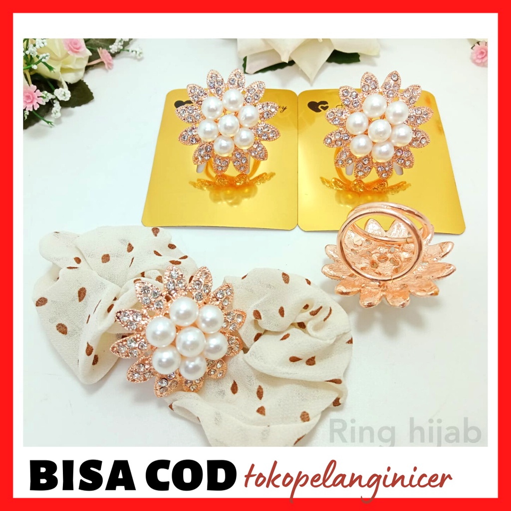 Cincin Hijab mutiara/ring gamis Terlaris Terbaru untuk Jilbab/Bros Gesper Hijab gamis trendy dan terkait fashion muslim