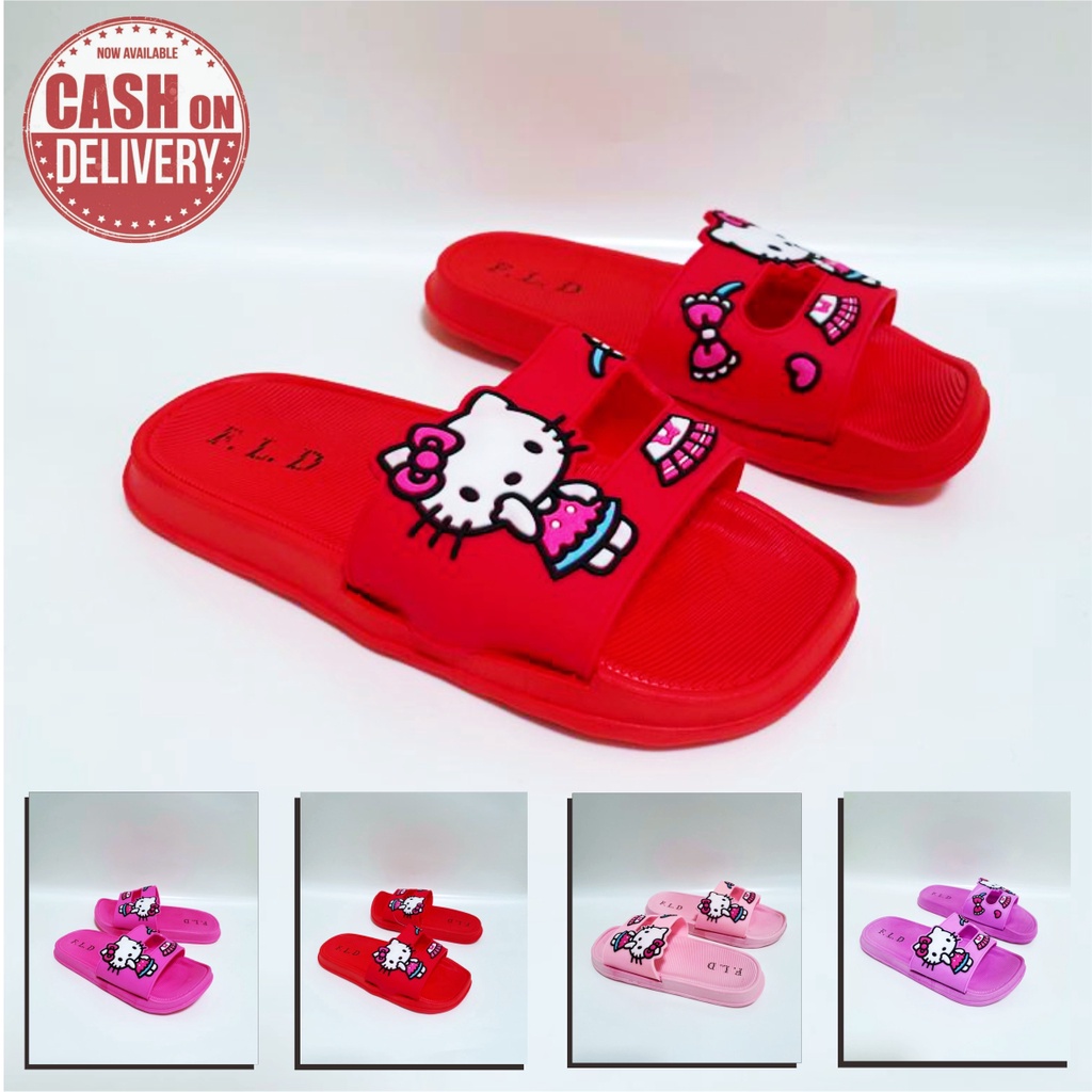 setyawan bross-Sendal Slip-On Kokop Anak Perempuan Motif Hello Kitty Anti Slip Elastis COD