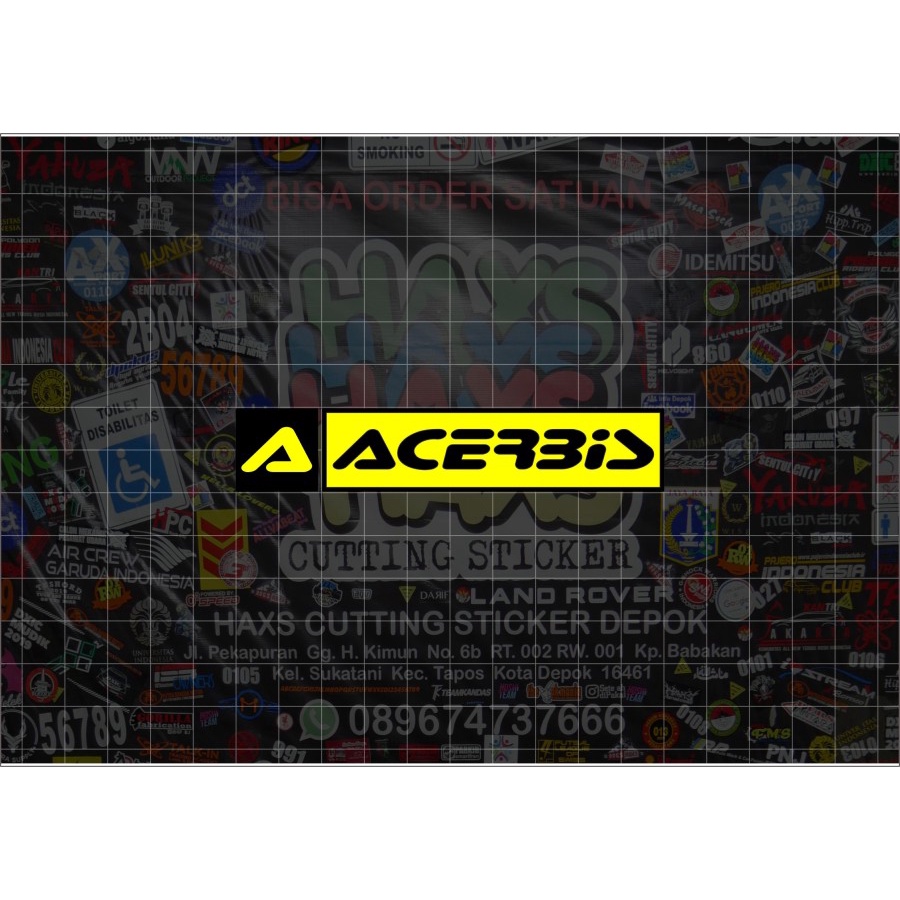 Cutting Sticker Acerbis untuk motor mobil