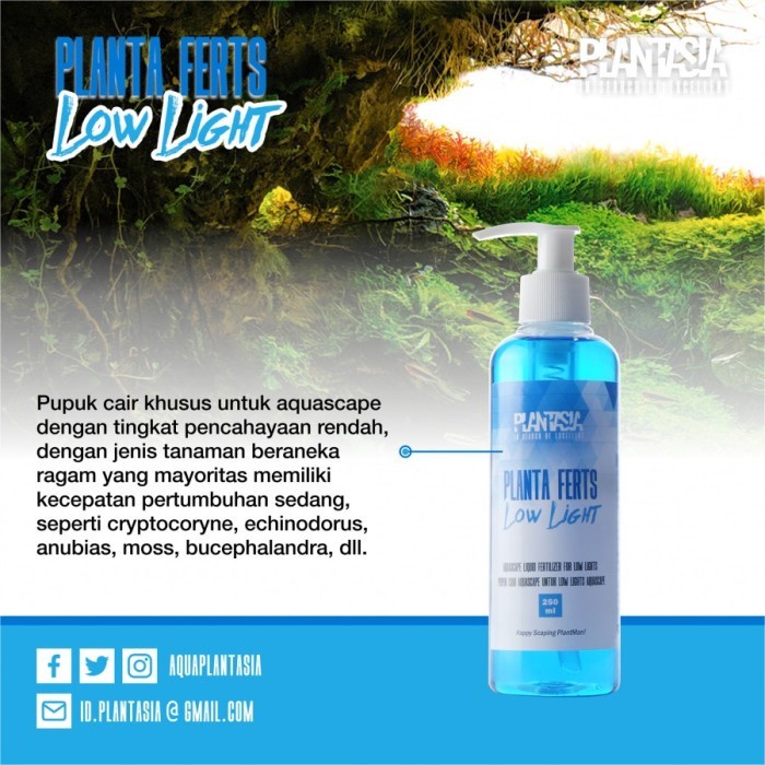 Planta Ferts Low Light 100ml Pupuk Cair Aquascape Tanaman Aquarium Plantasia Plantaferts Botol Pump Kecil 100 ML