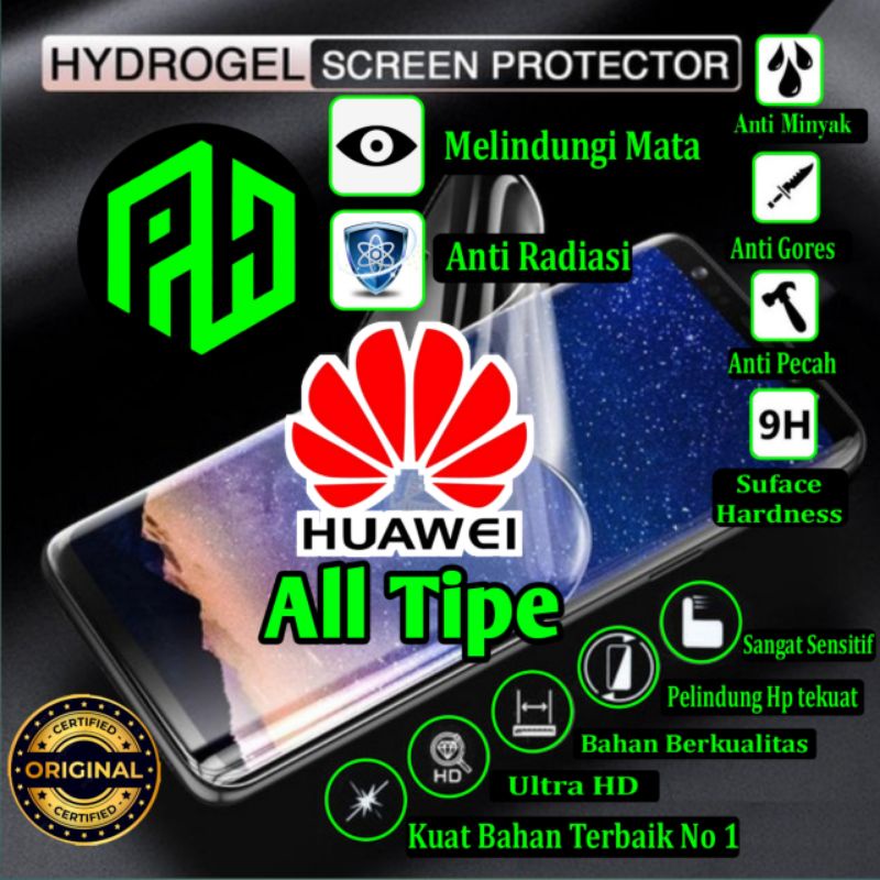 (PH) ANTI GORES HUAWEI HYDROGEL | HYDROGEL ALL TIPE | full cover depan belakang