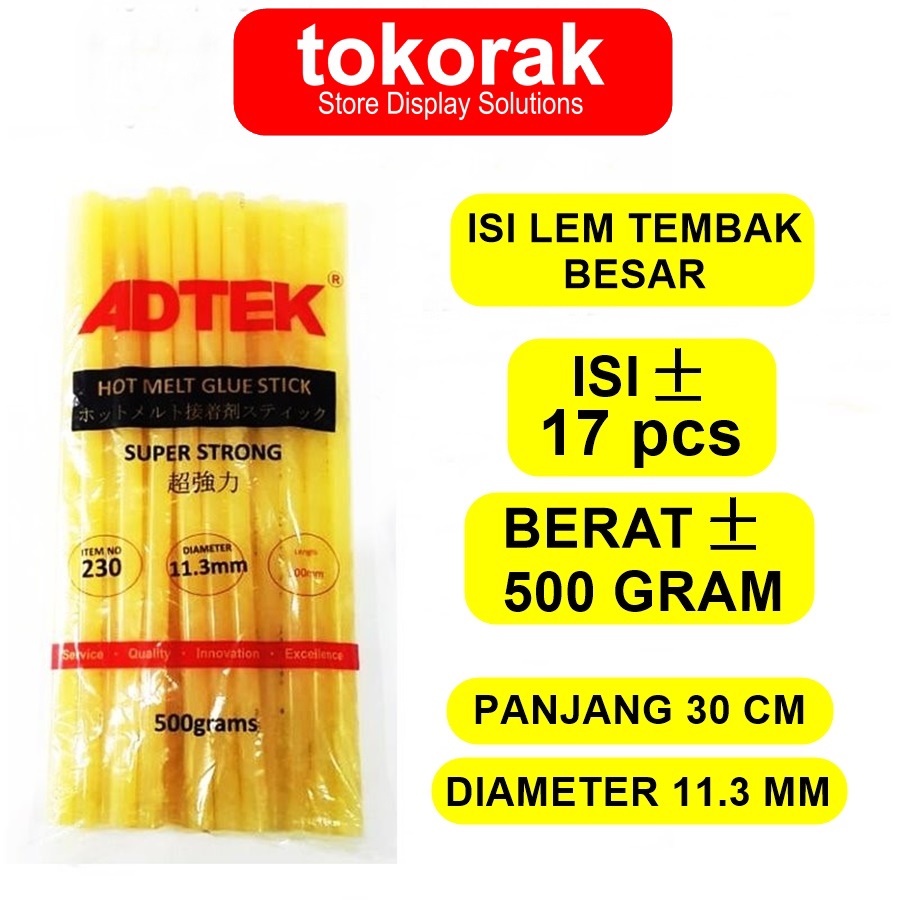 ISI LEM TEMBAK ADTEK BESAR KUNING - REFILL GLUE GUN STICK - LEM BAKAR