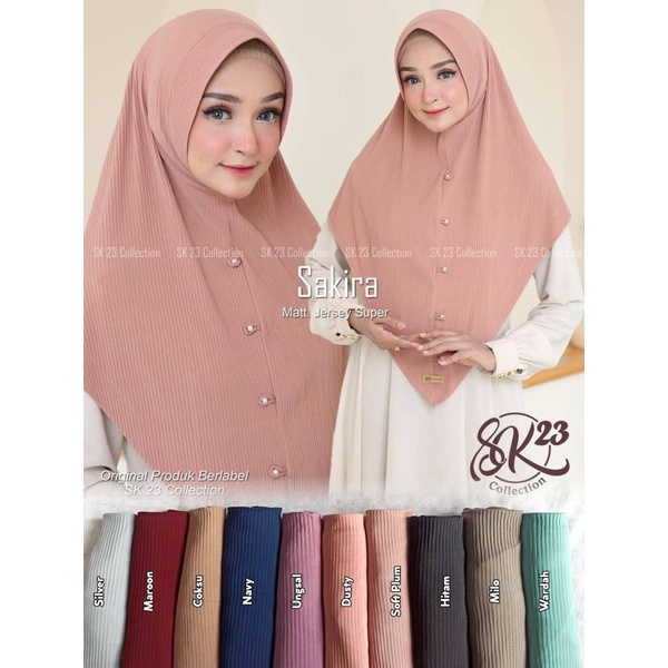 hijab sk23 collection/jilbab jersey plisket