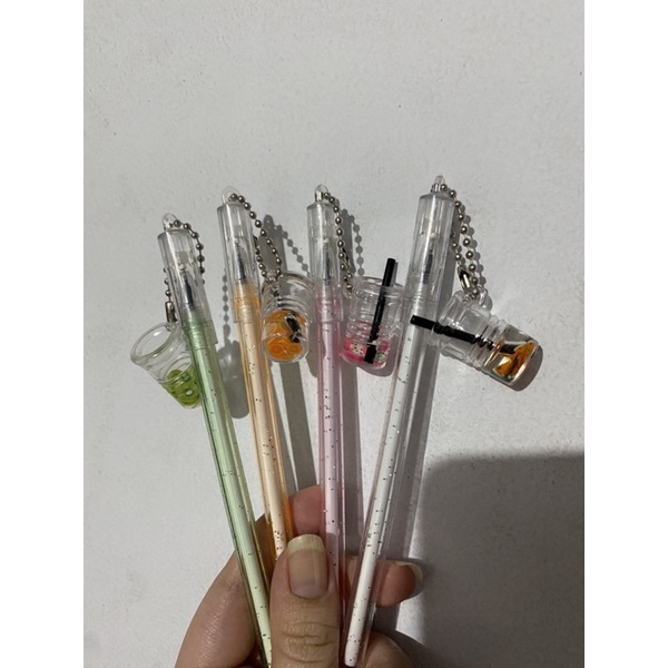 

12 pcs Gelpen Gantungan Minuman Mojito / Pulpen Bolpoin Alat tulis sekolah