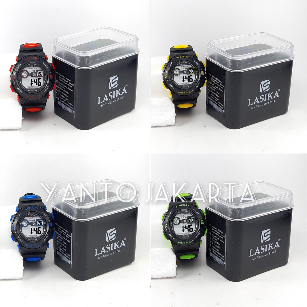 LASIKA JAM TANGAN ANAK LAKI LAKI DIGITAL ANTI AIR FREE BOX