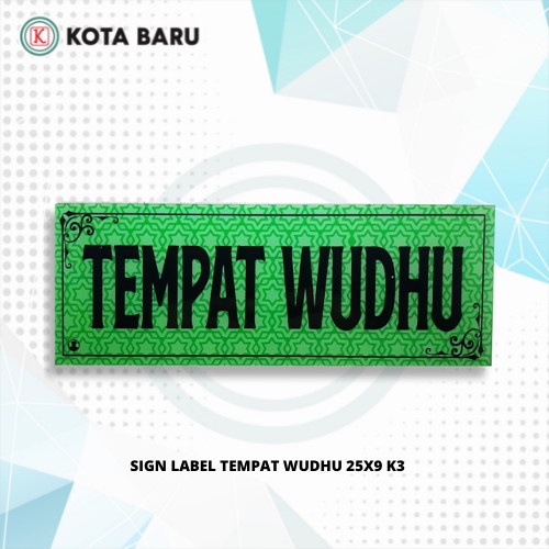 

SIGN LABEL TEMPAT WUDHU 25X9 K3
