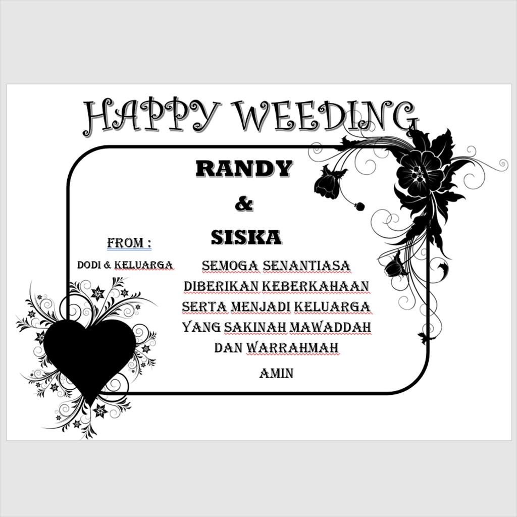 Kartu Ucapan (Bisa DiCustome)  ukuran A4