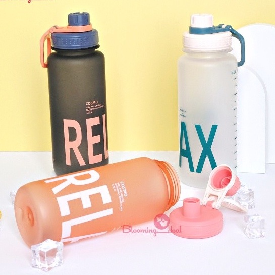 Tempat bottle souvenir botol air minum relax viral gemoy spray tritan transparan bening anak bpa fre