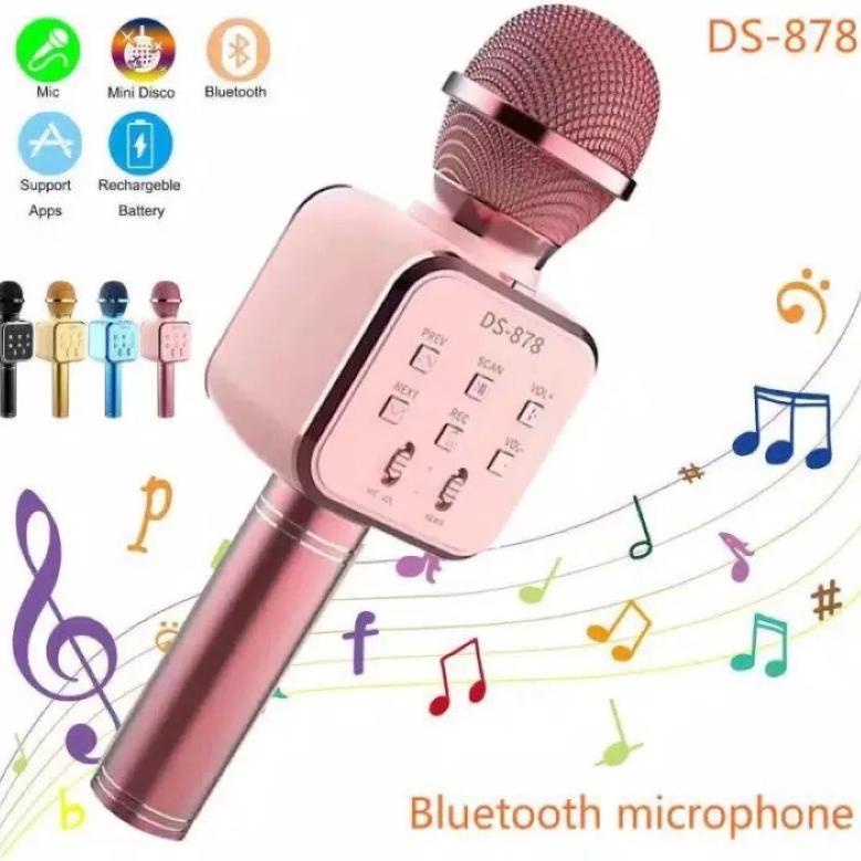 [Art. 6616] Mikrofon Bluetooth Karaoke DS878 Microphone Mic Wireless DS-878 Tanpa Kabel Mix KTV