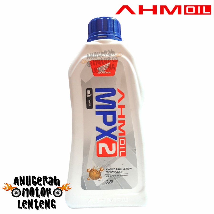 Oli Motor Honda Matic AHM Oil MPX2 10W 30 SAE API-SL 0.8L