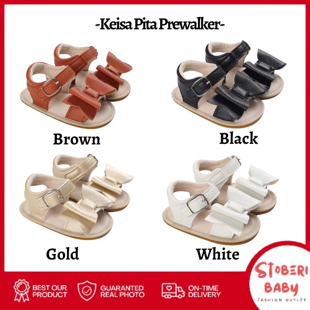 stoberi baby - PREWALKER Sepatu Anak Bayi Baby Shoes Sandal Casual Socks Anti Slip Bahan Import / KEISA PITA