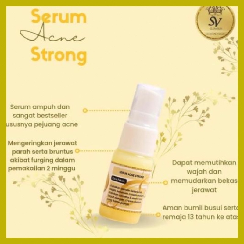 Serum Acne strong sv glowskin || Serum bopeng|| Bekas jerawat|| jerawat parah