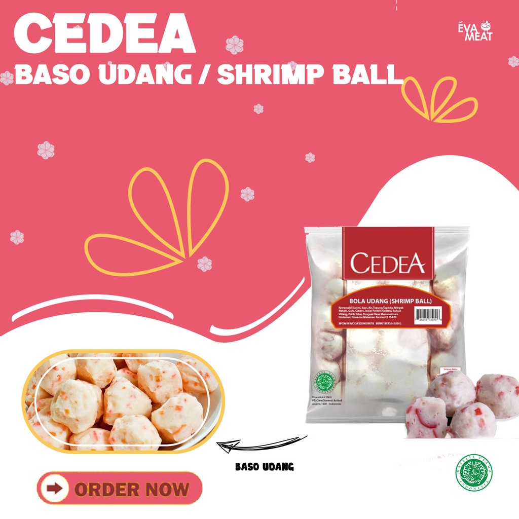 

Cedea Shrimp Ball 500 gr / Baso Udang / Baso Ikan Udang / Baso Udang Suki / Suki / Baso Seafood