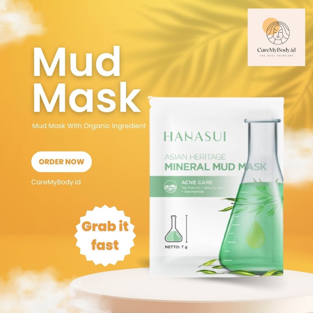 [BPOM] Hanasui Mineral Mud Mask - Asian Heritage (Masker Wajah) 100% Halal | CareMyBody.id