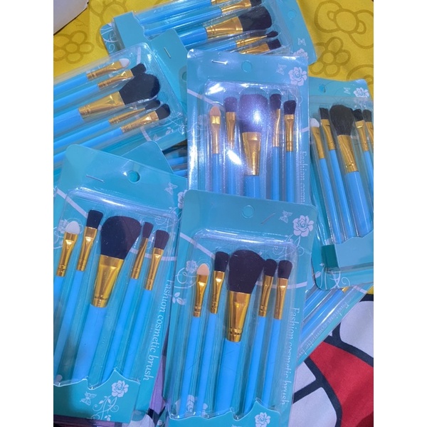 KUAS MAKEUP FASHION COSMETICS BRUSH 5 IN 1 BULU LEMBUT