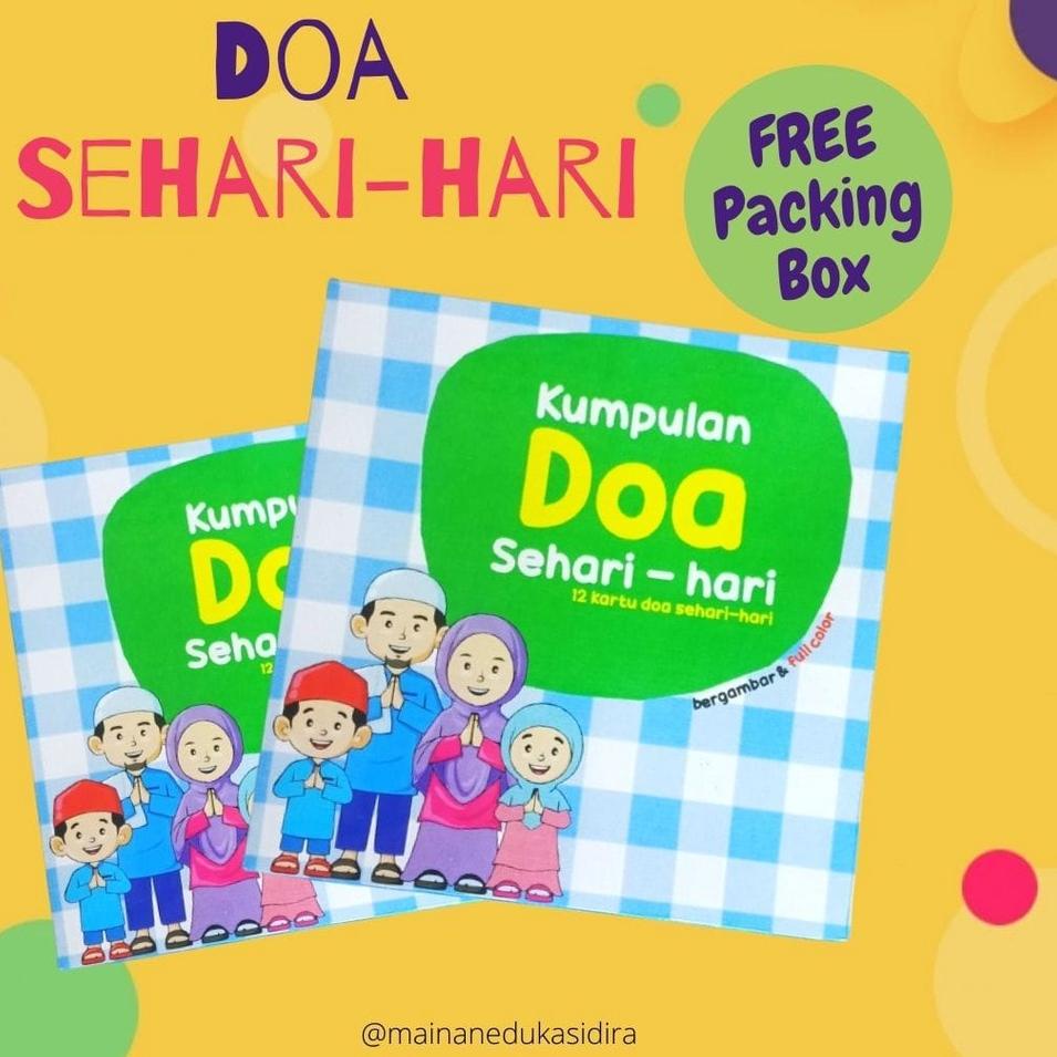 [NPM.18Oc22c] FLASHCARD FLASH CARD MAINAN PERMAINAN KARTU PINTAR STIKER DOA SEHARI HARI HIJAIYAH EDU