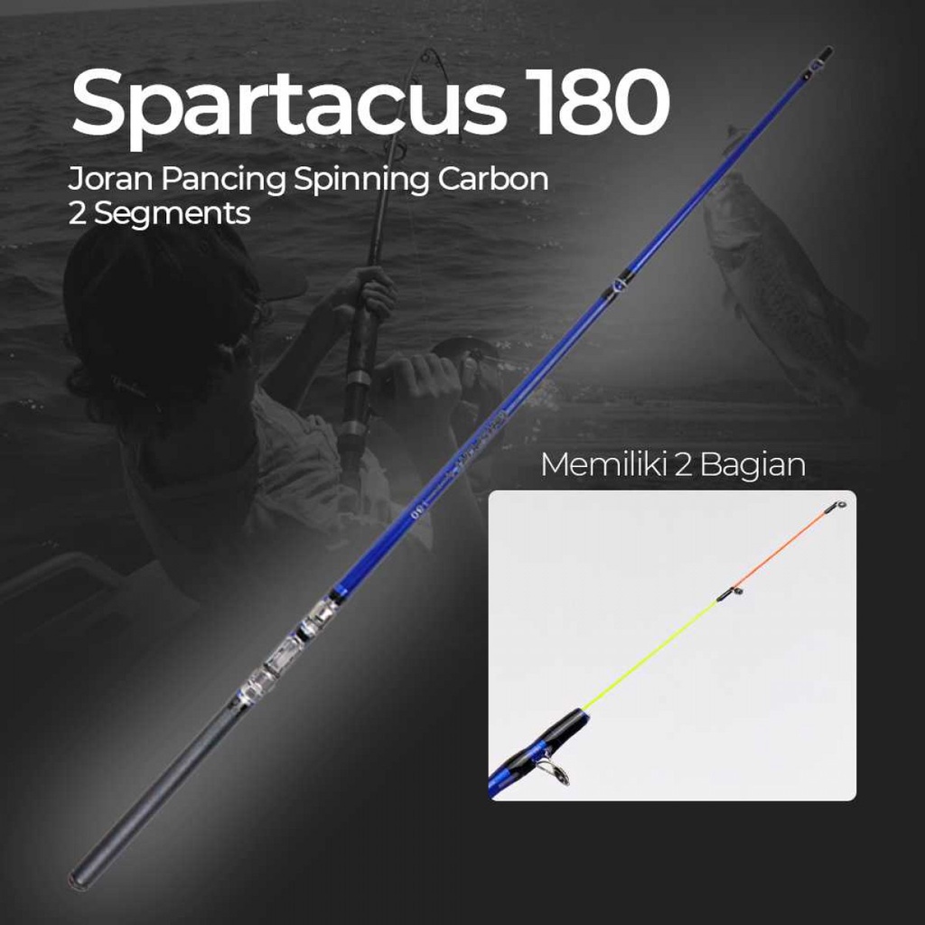 Joran Pancing Carbon Fiber Spinning TaffSPORT Spartacus 180 Cm 2 Segments